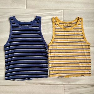 American Eagle striped tank top pair